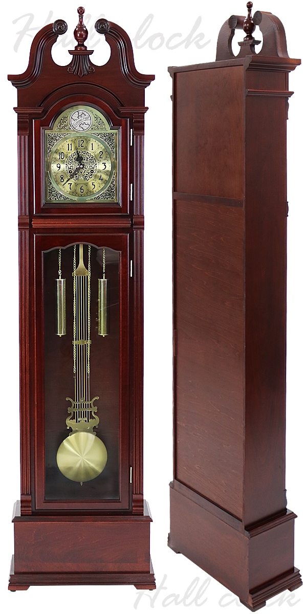 ホールクロック シナ材 完成品 柱時計 大型置き時計 置時計 振り子 