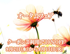 10%OFF オータムフェア
