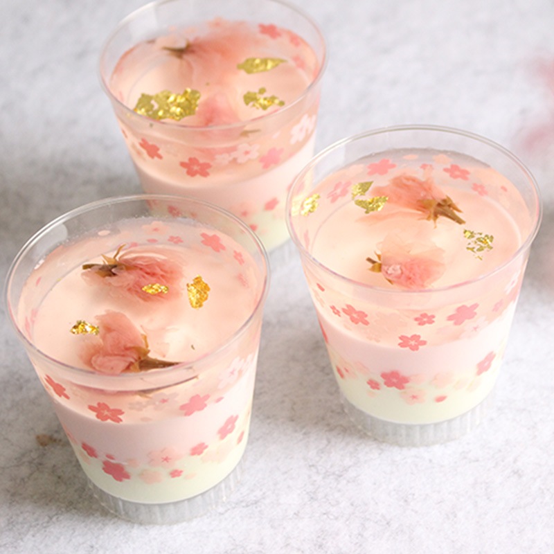 デザートカップルチアの桜プリン