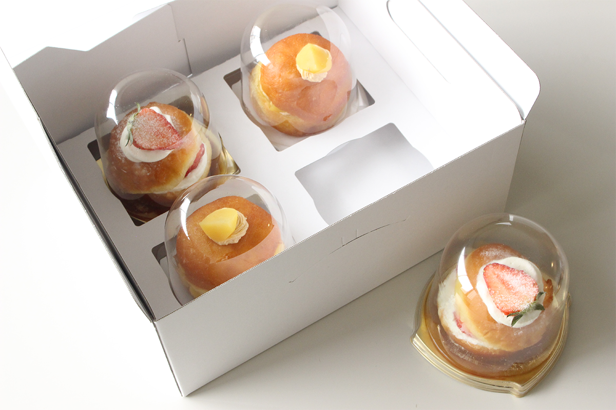 ケーキトレー IK92-SL白 本体・86.5Hドーム高蓋セット（50枚/1500枚入