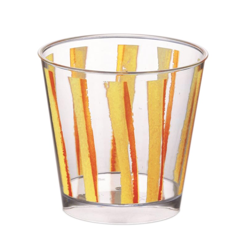 デザートカップ　IK74-180 トワール PS ラインカラー オレンジ