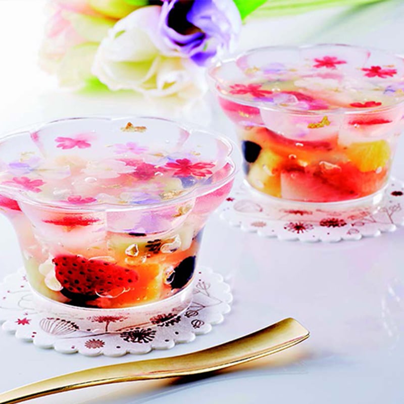 デザートカップ IK96φ190 ブーケ PP 高透明 （40個入） | プリンカップ