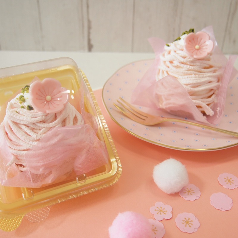 チェアプレート桜モンブラン