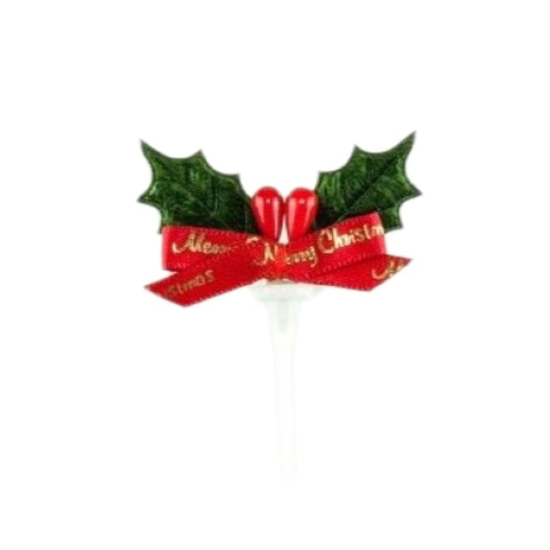 ケーキピック　赤リボンヒイラギ　MH1706 N柊170