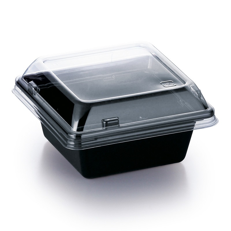 IK100-190 角型容器 本体黒・高蓋セット