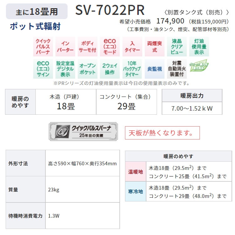 灯油コロナ 21年式煙突式ストーブ SV-70BSM - ストーブ