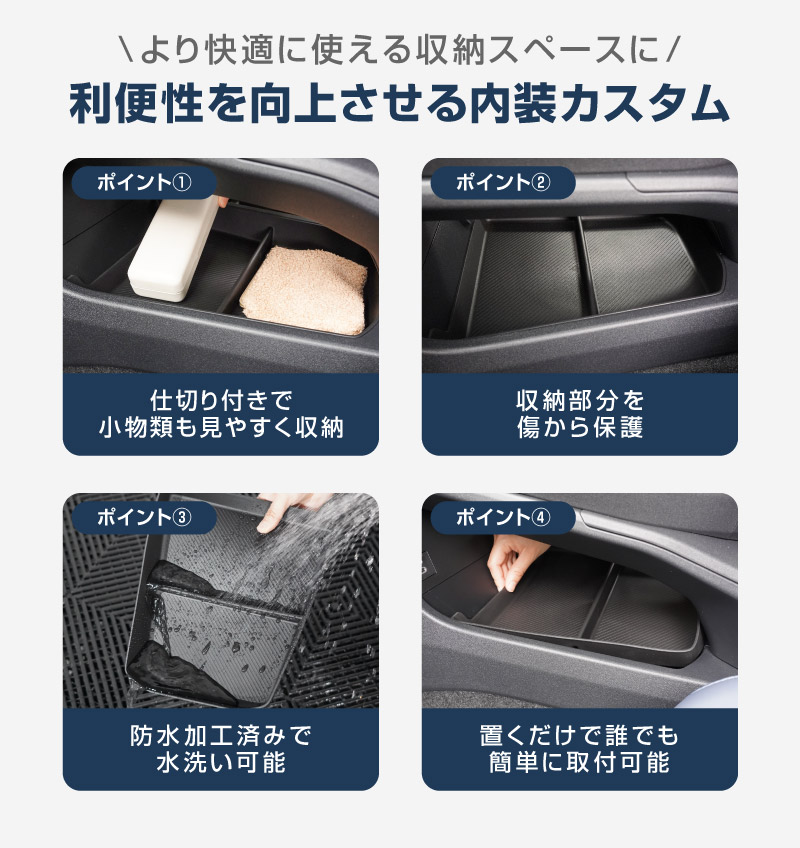 新型bZ4X 10系 ユーティリティトレイマット 1P ブラック