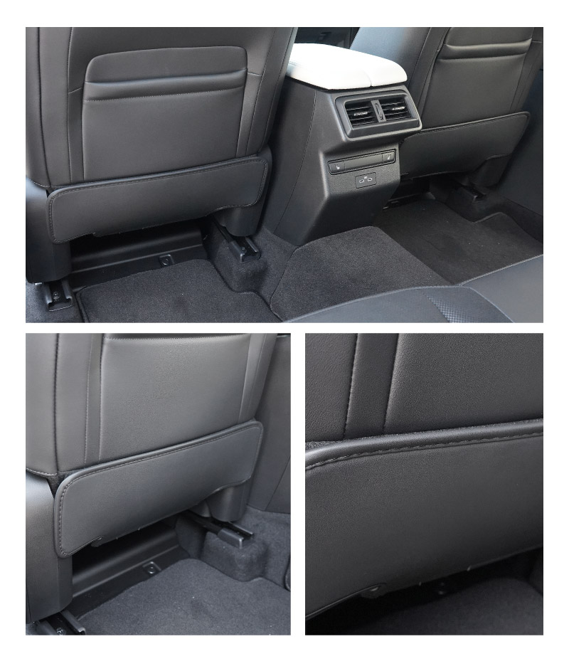 新型CX-5 KM系 運転席 助手席 小型 フロントシートバックロアキックマット 2P ブラック