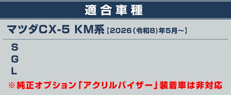 新型CX-5 KM系 上側ウィンドウトリムガーニッシュ