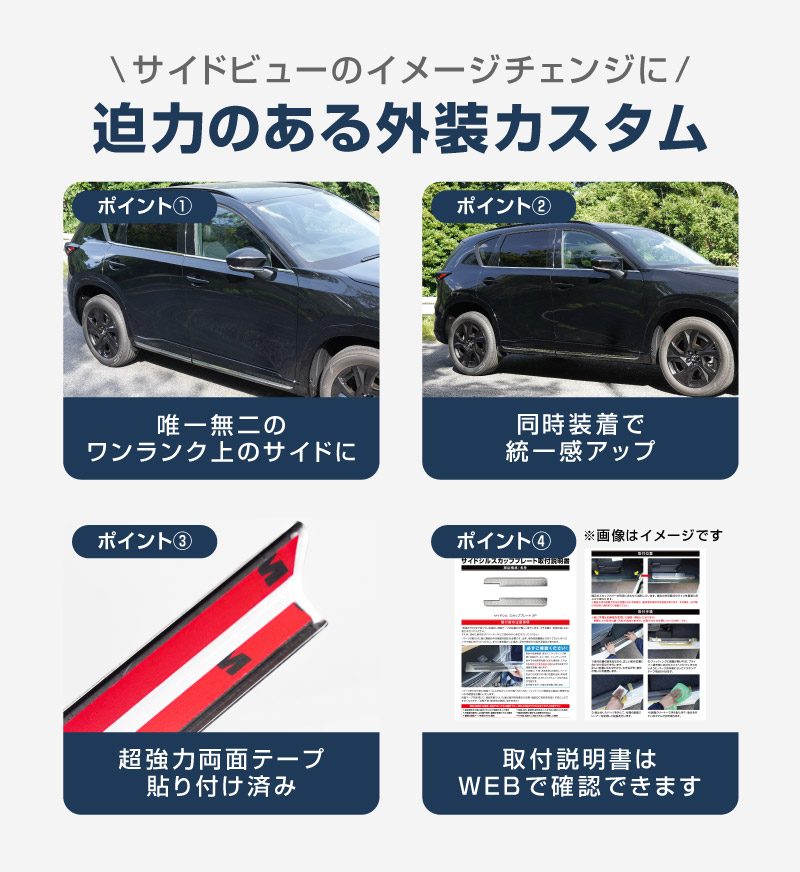 新型CX-5 KM系 ウィンドウトリムガーニッシュ ＆ サイドガーニッシュ