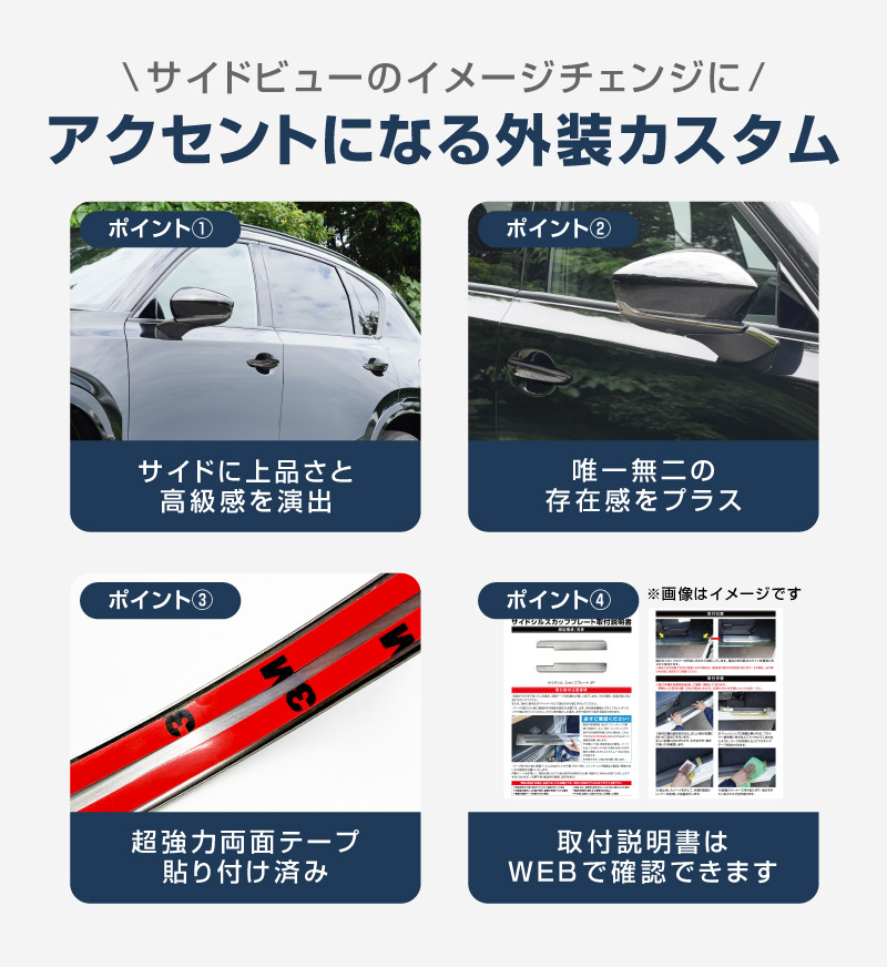 新型CX-5 KM系 アウタードアハンドルカバー ＆ サイドミラーガーニッシュ