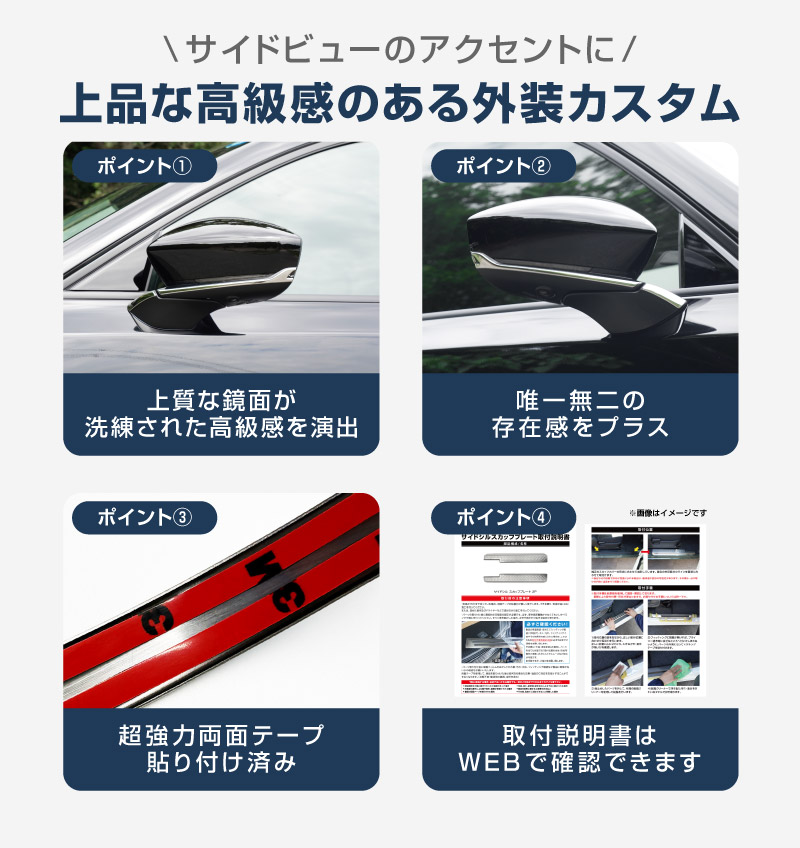 新型CX-5 KM系 サイドミラーガーニッシュ
