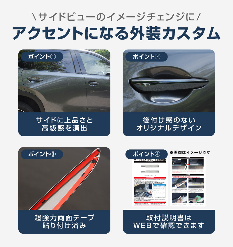 CX-80 KL系 CX-60 KH系 CX-30 DM系 MAZDA3 BP系 共通 アウタードアハンドルカバー 4P ブラック鏡面仕上げ