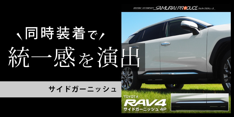 RAV4 50系 RAV4 PHV ウィンドウトリム 鏡面仕上げ 6P｜トヨタ ...