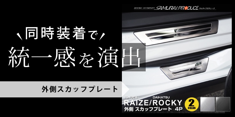 ライズ/ロッキー ガソリン車専用 サイトステップ内側