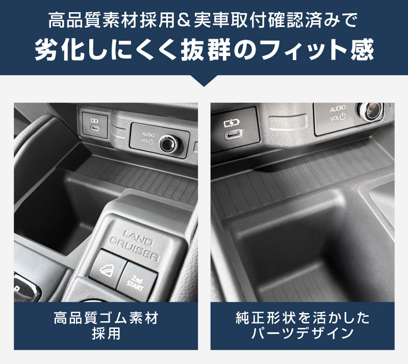 ランドクルーザー FJ ランクルFJ フロントカップホルダー＆フロントオープントレイマット