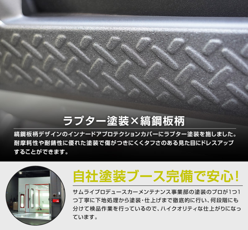 JB64W JB74Wジムニー　ドアミラーカバー　ラプターライナー塗装 ジムニー・ジムニーシエラ リアドアヒンジカバー ラプター