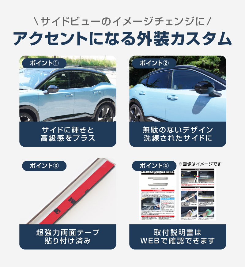 新型キックス P16型 ウィンドウトリムガーニッシュ