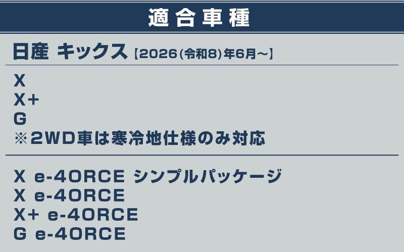 新型キックス P16型 フロアマット