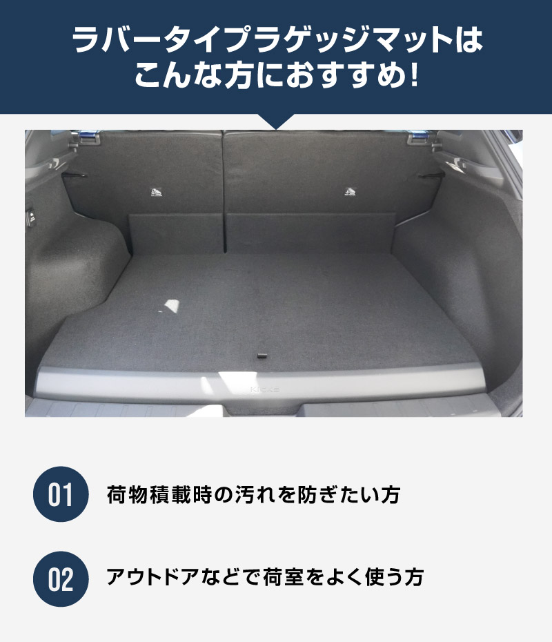 新型キックス P16型 e-4ORCE車専用 ラゲッジマット 5P ラバータイプ