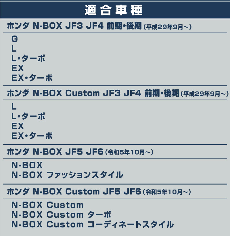 新型 N-BOX/N-BOXカスタム JF3 JF4 JF5 JF6 サイドガーニッシュ 4P ブラッククローム｜ホンダ HONDA NBOX  CUSTOM 専用 外装 カスタム パーツ ドレスアップ アクセサリー オプション エアロ