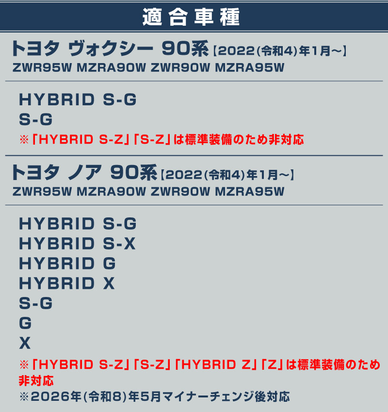 新型ヴォクシー ノア 90系 リアインナードアハンドル インテリアパネル リア
