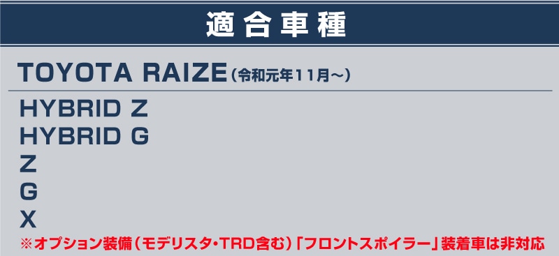 【セット割】ライズ フロントリップ ＆ ロアグリル ＆ デイライト 