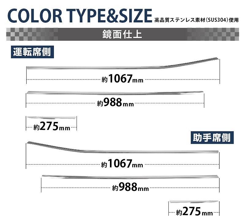 RAV4 50系 RAV4 PHV ウィンドウトリム 鏡面仕上げ 6P｜トヨタ