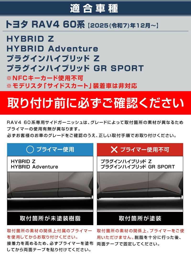 新型RAV4 60系 ウィンドウトリムガーニッシュ ＆ アウタードアハンドルカバー ＆ サイドガーニッシュ 3点セット