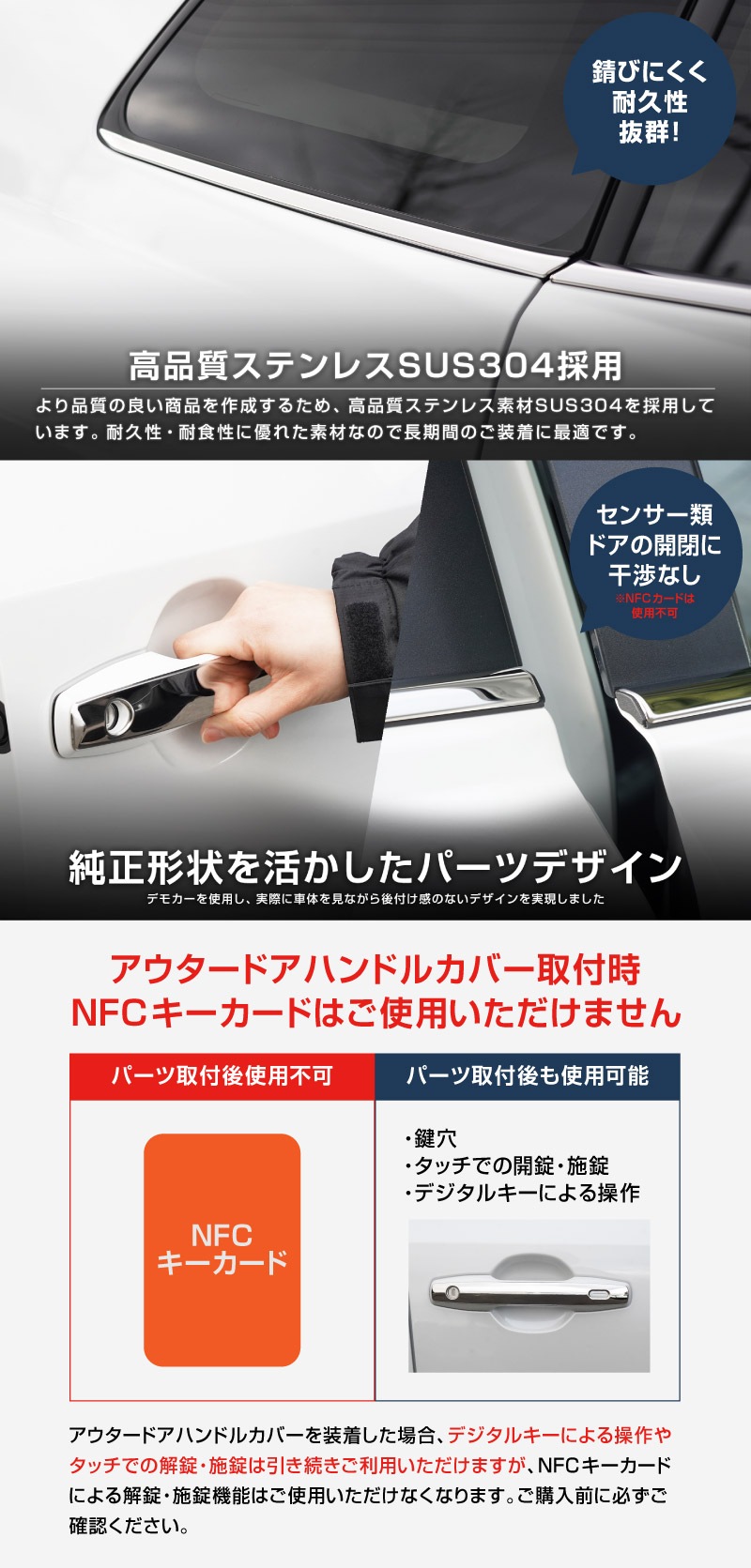 新型RAV4 60系 ウィンドウトリムガーニッシュ ＆ アウタードアハンドルカバー