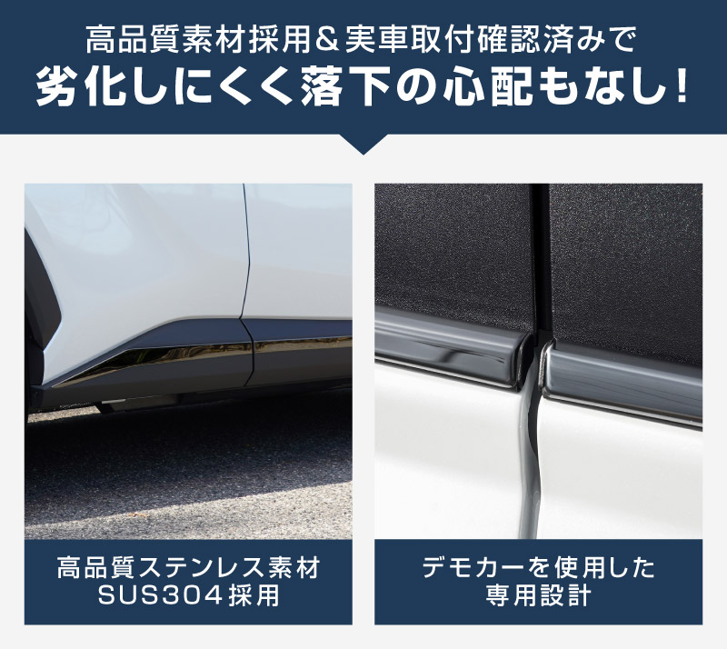 新型RAV4 60系 ウィンドウトリムガーニッシュ ＆ サイドガーニッシュ