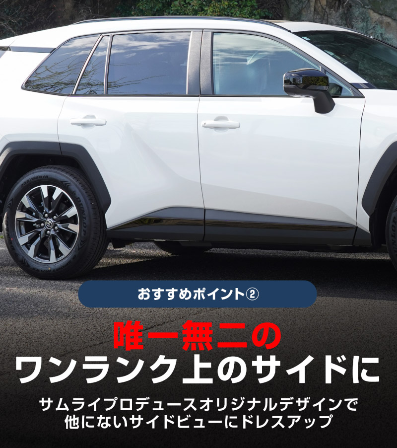 新型RAV4 60系 ウィンドウトリムガーニッシュ ＆ サイドガーニッシュ
