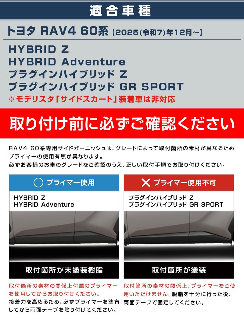 新型RAV4 60系 ウィンドウトリムガーニッシュ ＆ サイドガーニッシュ