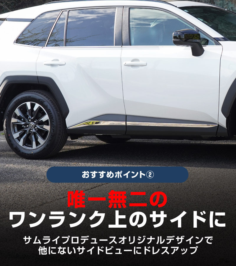 新型RAV4 60系 ウィンドウトリムガーニッシュ ＆ サイドガーニッシュ