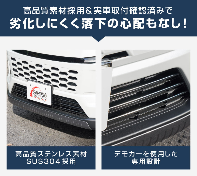 新型RAV4 60系 ロアグリルガーニッシュ 3P ブラック鏡面仕上げ
