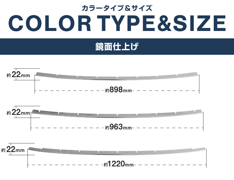 新型RAV4 60系 ロアグリルガーニッシュ 3P 鏡面仕上げ