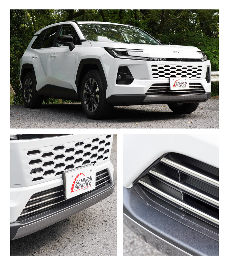新型RAV4 60系 ロアグリルガーニッシュ 3P 鏡面仕上げ