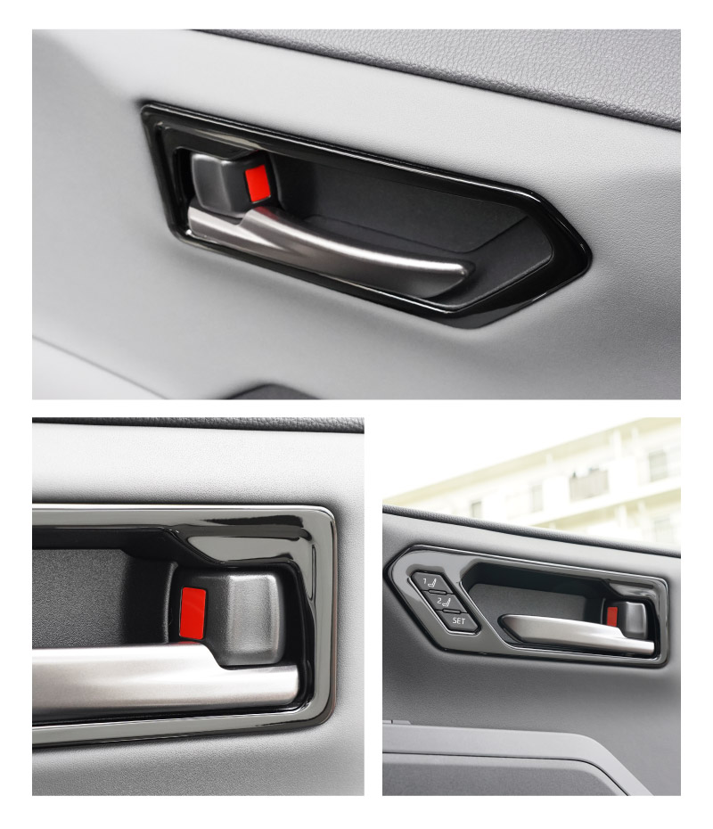 新型RAV4 60系 インナードアハンドルパネル 左右セット 4P ピアノブラック