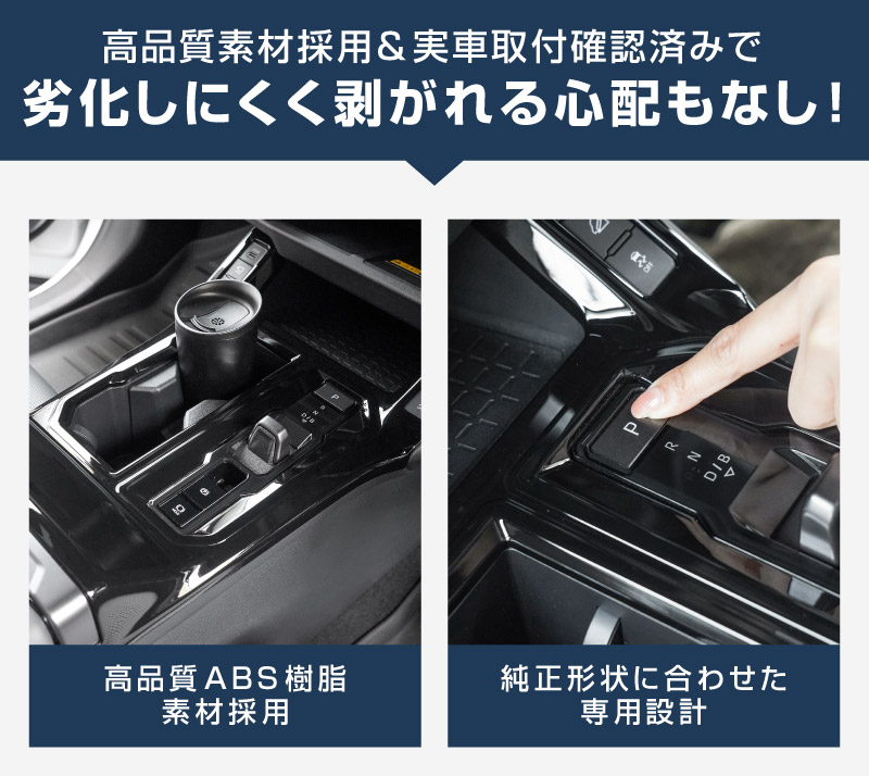 新型RAV4 60系 シフトベースパネル 1P ピアノブラック