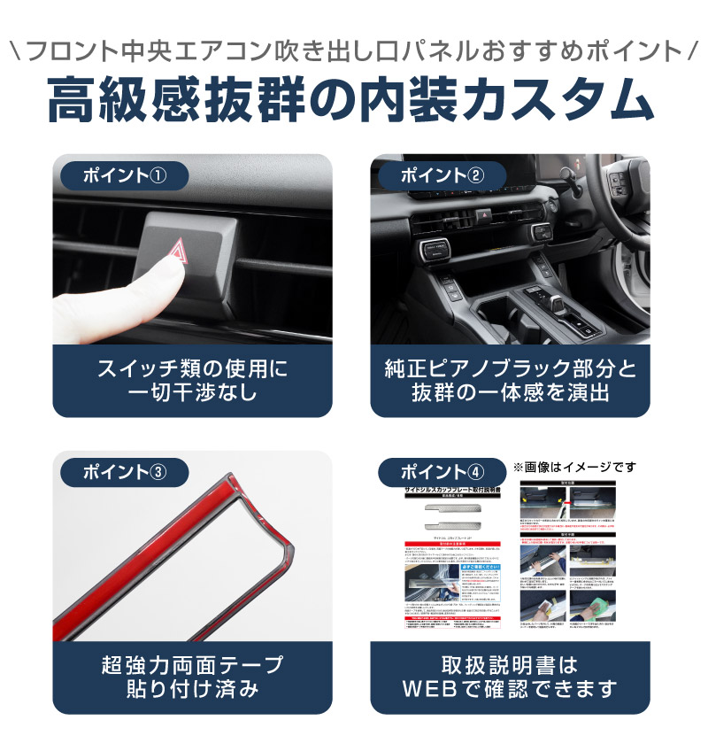 セット割】新型RAV4 60系 フロント中央エアコン吹き出し口パネル