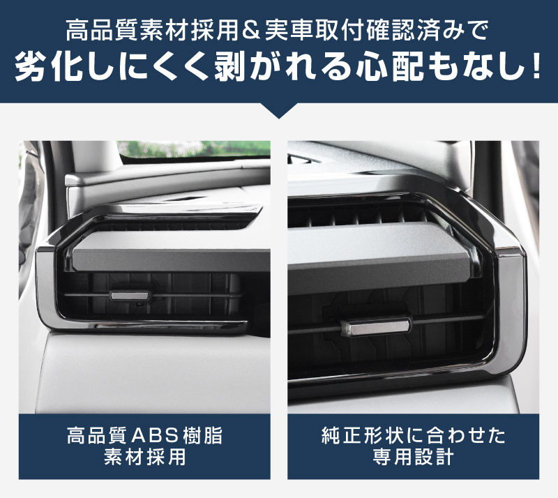 新型RAV4 60系 フロント左右エアコン吹き出し口パネル 2P ピアノブラック