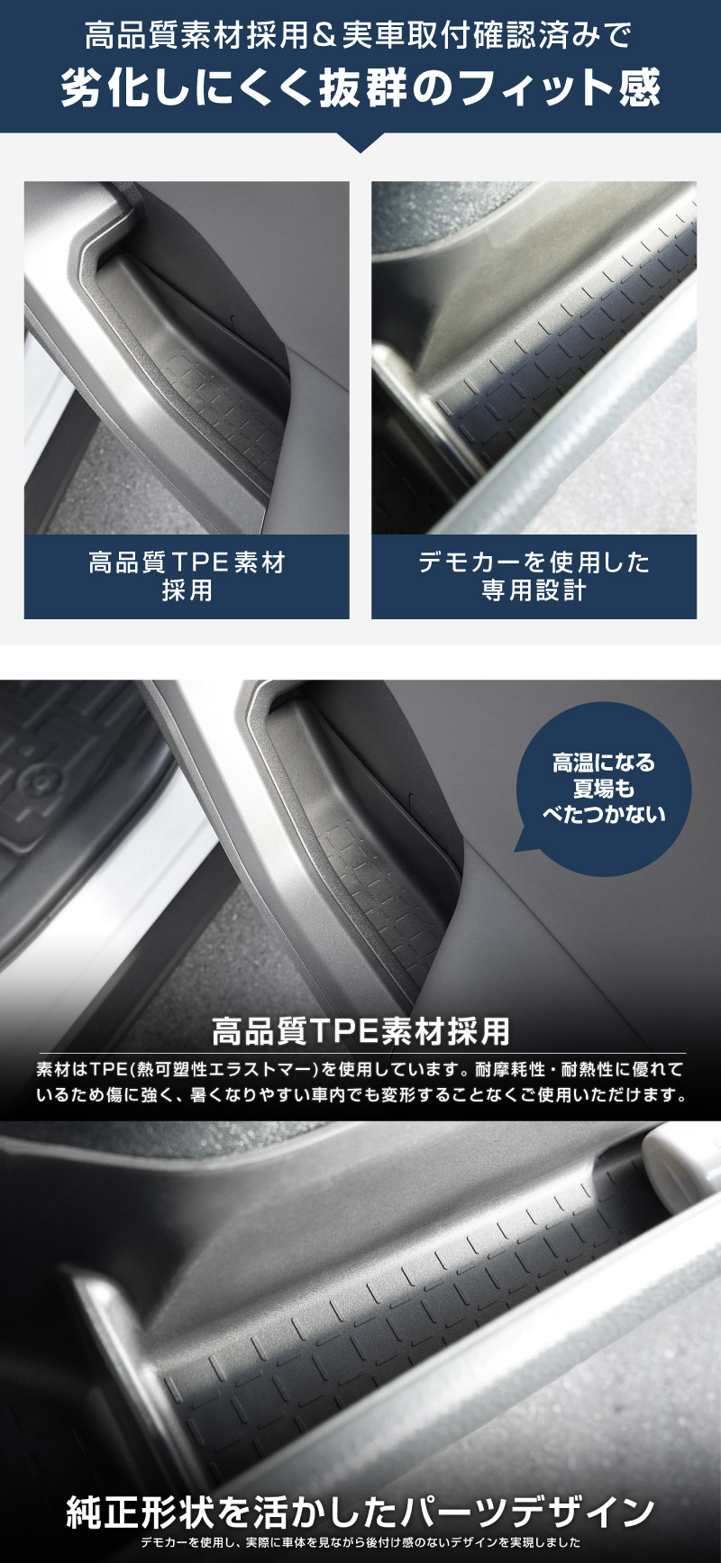 【セット割】新型RAV4 60系 インナードア サイドドアポケット 上段＆下段 セット