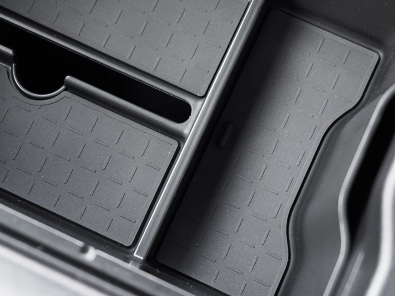 新型RAV4 60系 センターコンソールトレイ 2P ゴムマット付き ブラック 二段タイプ 