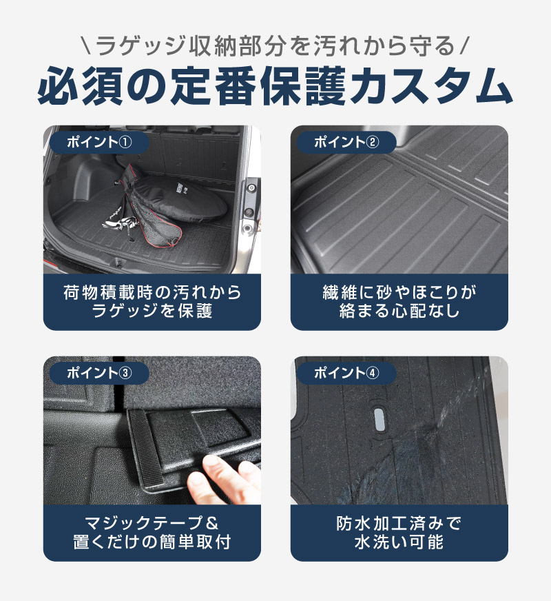 新型RAV4 60系 PHEV専用 ラゲッジマット カーゴトレイマット