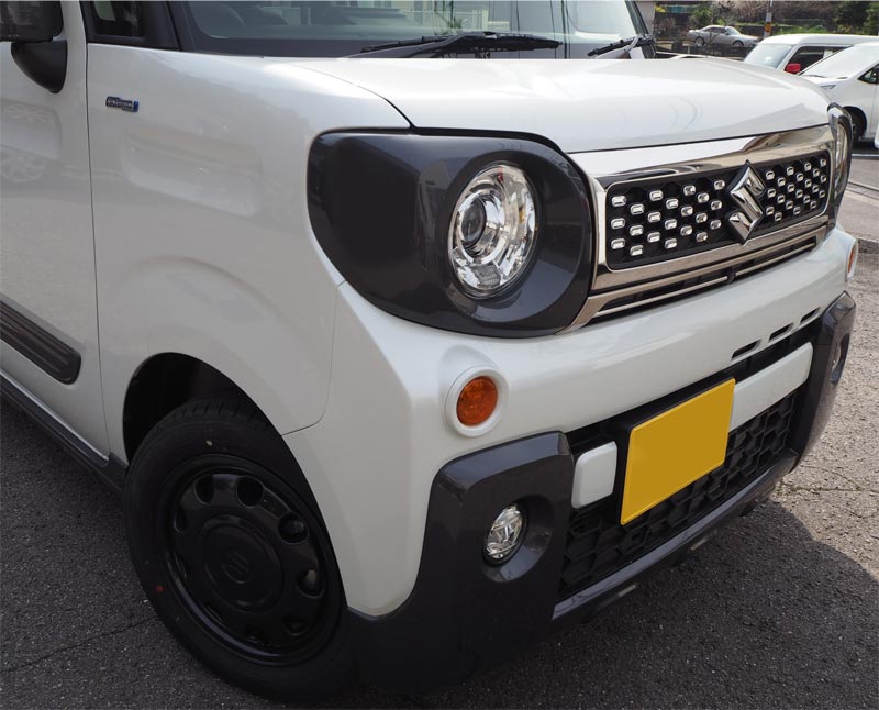 スペーシアギア フロントグリルガーニッシュ 4p スズキ Suzuki Spacia Gear Mk53s 鏡面仕上げ カスタム 専用 パーツ ドレスアップ アクセサリー オプション エアロ サムライプロデュース 侍プロデュース