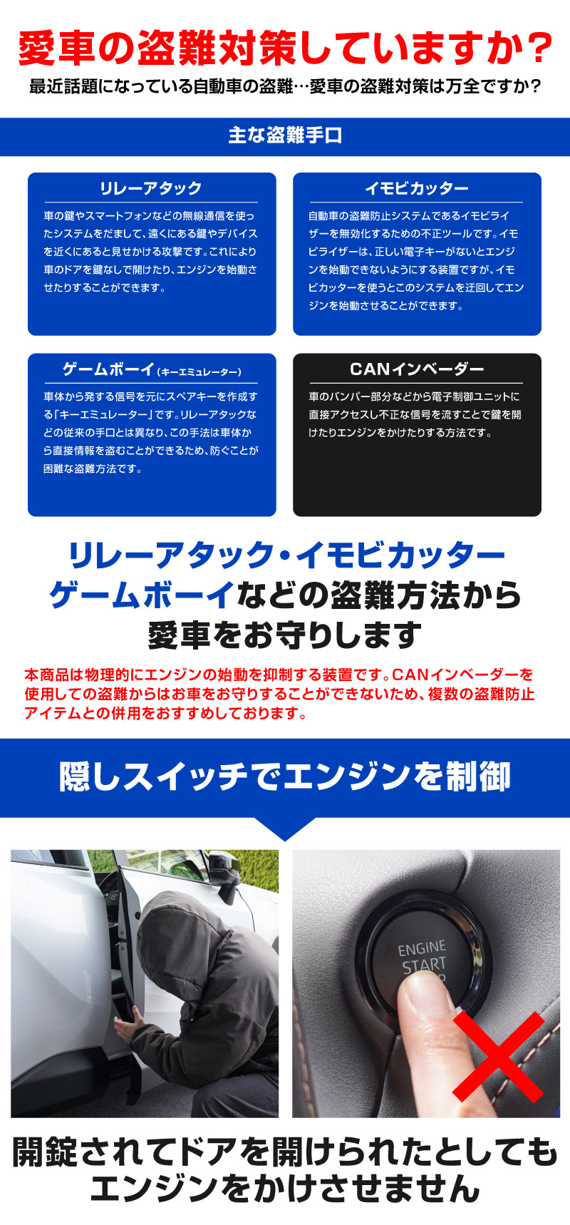 【レクサス LM500h 専用】車両盗難予防装置 ステルスロック