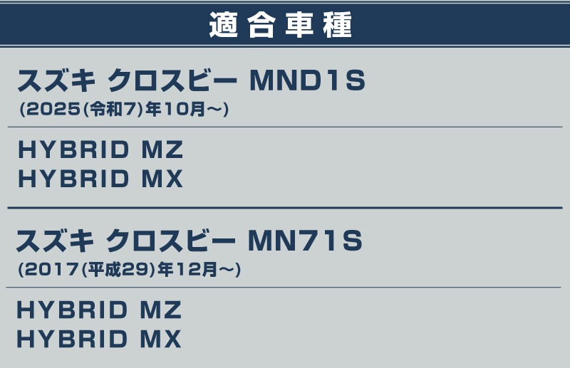 新型クロスビー MND1S MN71S リアドアハンドルトレイ ゴムカバー
