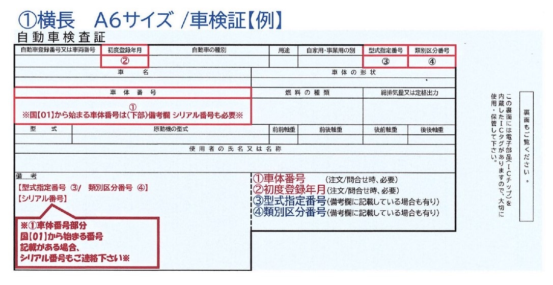 車検証サンプル1