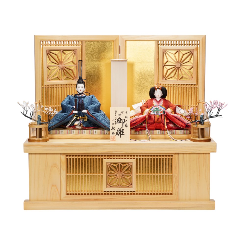 弥生 35号　雛道具・ひな祭り装飾品8点セット みよし漆器本舗 雛人形 コンパクト 染絵弥生飾り雛 薬師窯 ひな人形