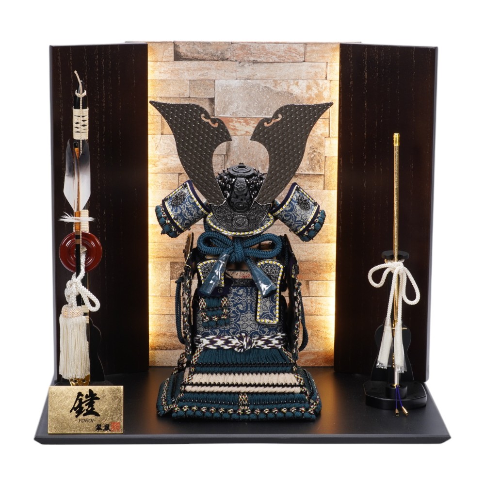五月人形 武士の鎧 五月人形 1/6 国宝赤糸威竹虎雀大鎧 春日大社 唐獅子屏風 : 人形の館
